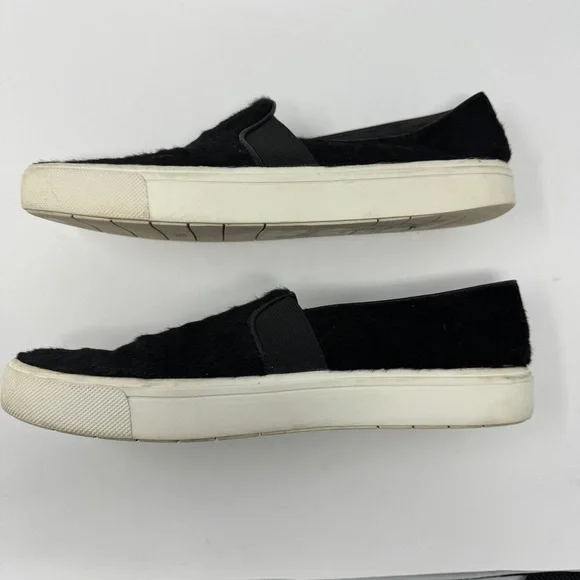 Vince Black Calf Hair Slip On Sneakers - Picture 3 of 9